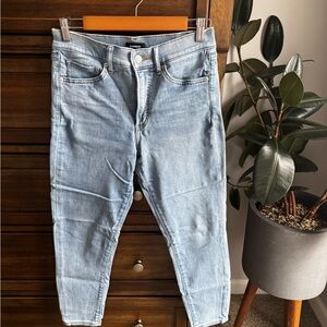 Express Light Blue Cropped Jeans